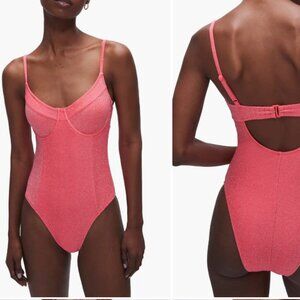 Good American Sparkle Show Off Underwire One-Piece Swimsuit 1 (fits like 2-4 US)